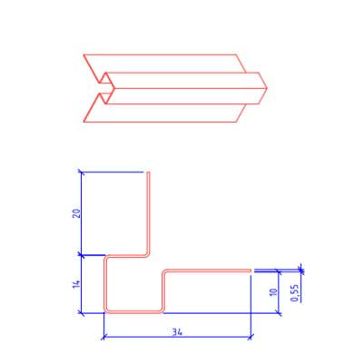 External corner profile (facade external corner)